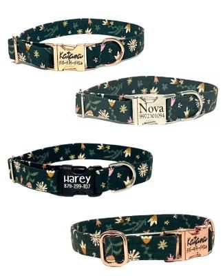 2022 New Style Pet Dog Collars Charming Lace Flower Dog Collar and Leash Set