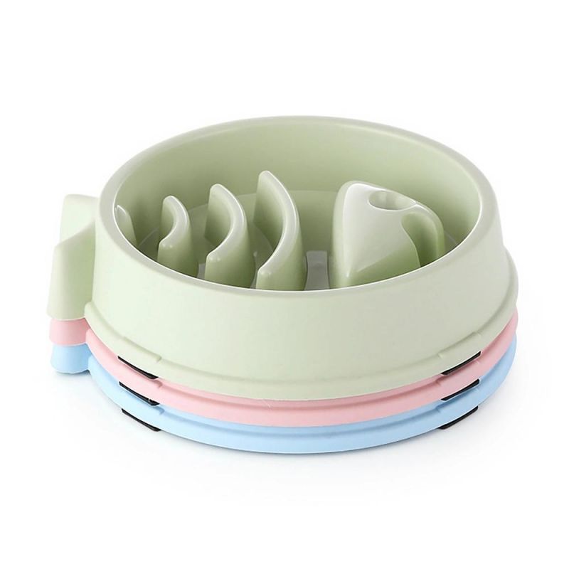 Travel Plastic Pet Portable Slow Feeding Bowl