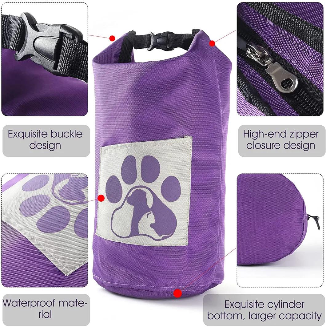 Dog Food Travel Bag, Portable Folding Travel Food Storage Container for Cat & Dog, Kibble Carrier, Dog Travel Accessories