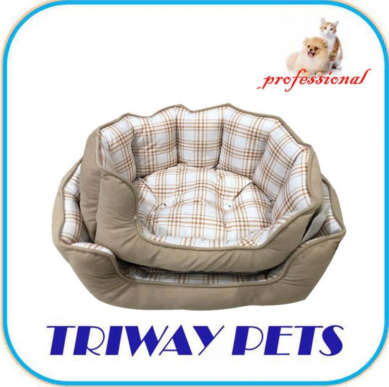 Cozy Flocking Cuddler Set 2 Square Pet Bed