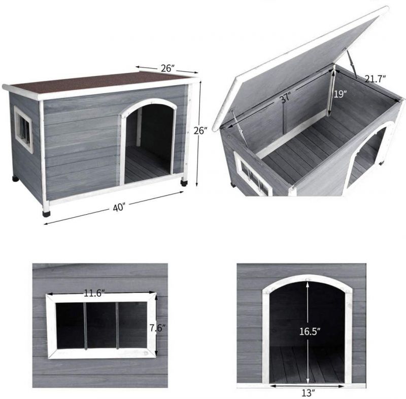 China Professional Manufacturer Personalized Custom Pet Wood Dog House Outdoor Wooden Dog House