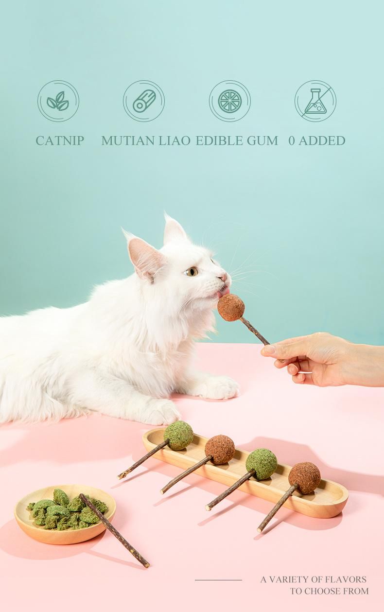 Yee Edible Cats Lick Safe Healthy Kitten Catnip Lollipop Chew Kitty Toys Pet Supplier