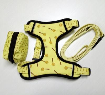 Small Dog Harness and Leash Set Reflective Pet Vest Harness with Lesh Harness