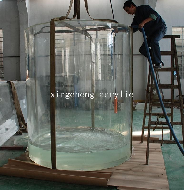 Large Glass Cylindrical Acrylic Tank