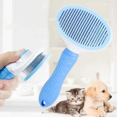 Small and Medium Sized Pet Dog Cat Self-Cleaning Comb