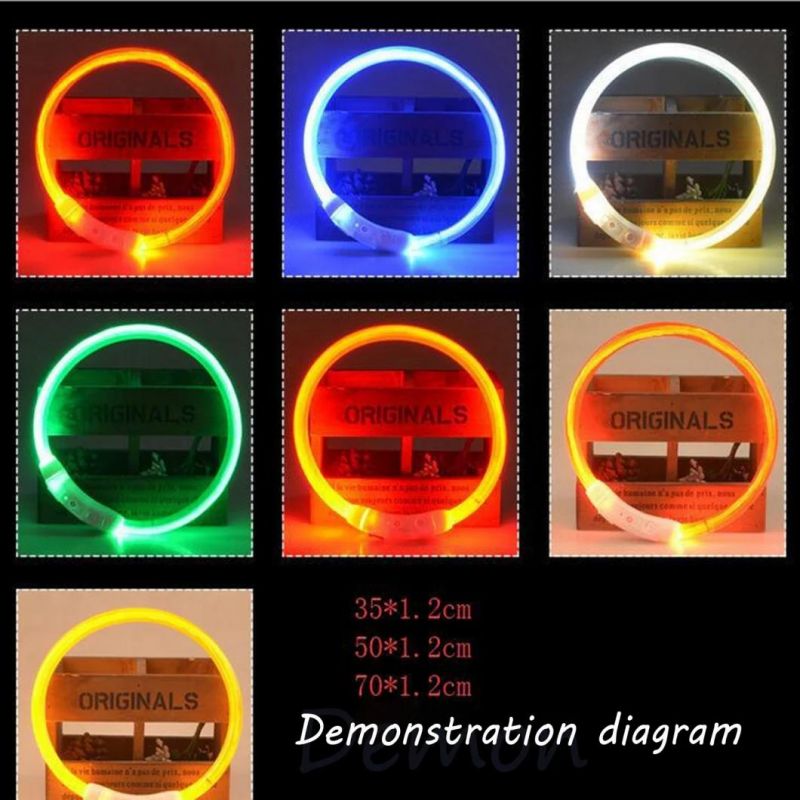 LED Light up Dog Collar Glowing Pet Dog Collar for Night Safety
