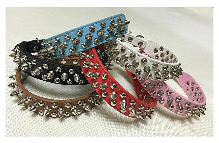 2021 Luxury Classic Collares PARA Perros Y Gatos Microfiber Material Bright Colors Leather Pet Collars