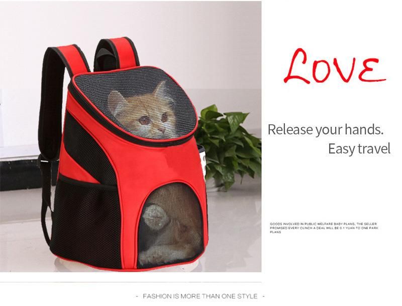 Pet Bag Outing Portable Bag Mesh Bag Breathable Pet Backpack Double Shoulder Backpack