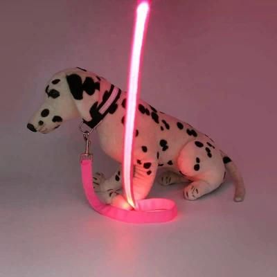 Pet Glow Rope, Glow Multi-Function Buckle Dog Leash, Strap Rope, Pet Belt Light up in Dark - Pink/Pet Toy/Dog Harness