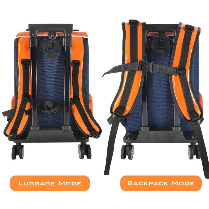 Pet Carrier with Detachable Wheels Bags a Medium Backpack on Wheels Small Dog Cat Travel Bag