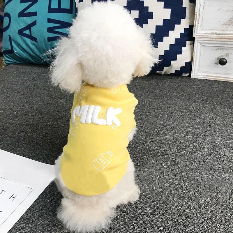 Spring Summer Three-Dimensional Printing Cat Clothes Cotton Pet Clothes Teddy French Bulldog Clothes