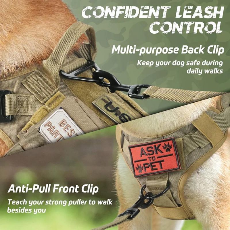 Tactical Dog Harness for Large Medium Dogs Military Dog Harness with Handle