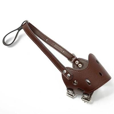 Adjustable Leather Dog Muzzle Anti Bark Bite Chew Dog Training Products for Outdoor Pet Products