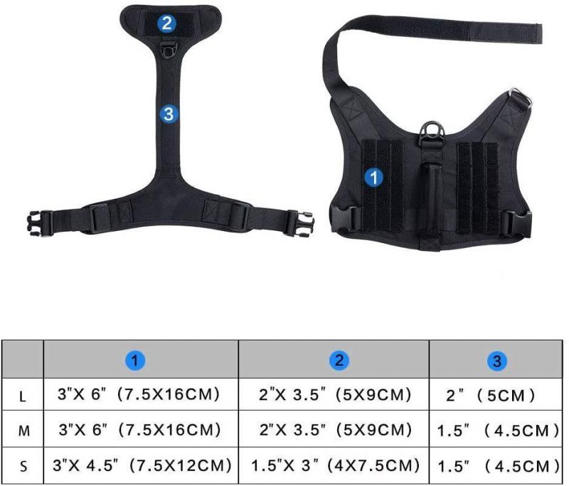 Tactical Dog Harness Vest with Handle Military Dog Harness