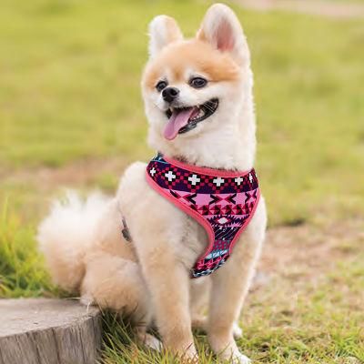 Pet Accessories Personalized High Quality Reversible Dog Harness with Print Polyester Pattern