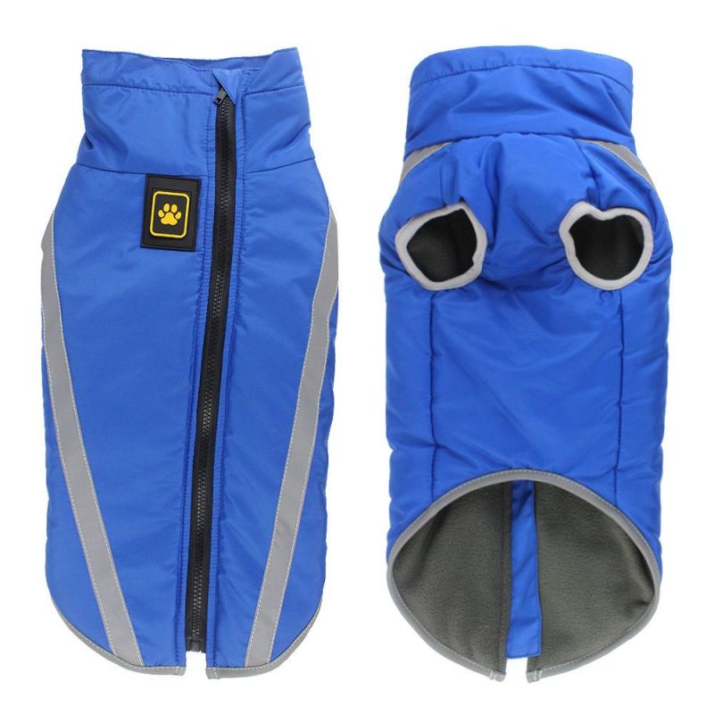 Waterproof Pet Dog Coat Winter Warm Dog Jacket Vest Reflective Sports Clothes with Harness Hole