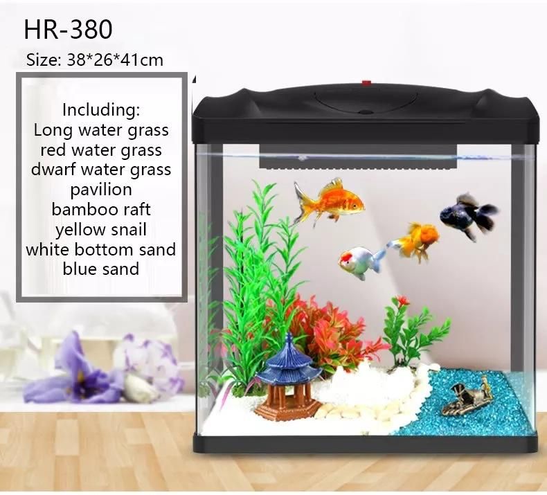 Wholesale Decorative Mini Glass Aquarium Tank with T5 Light