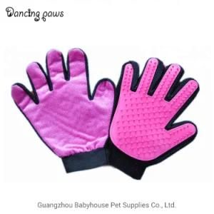 China Supplier Cat Hair Remover Pet Grooming Glove Brush