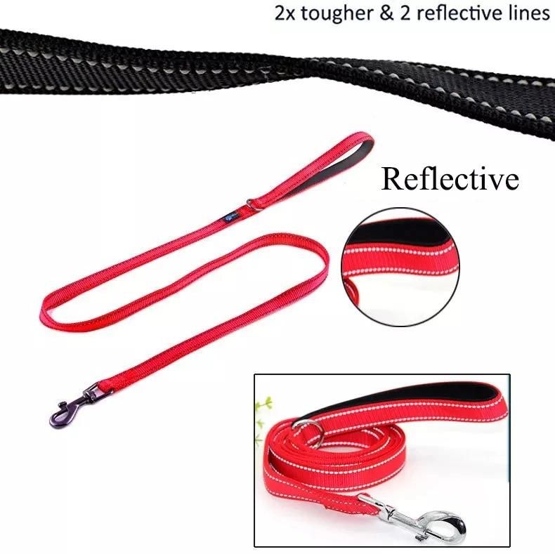 Sells a Reflective and Durable Dog Leash Made of Soft Padded Nylon