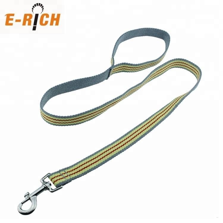 Factory Wholesale Stripe Cotton Pet Dog Leash Lead for Outdoor