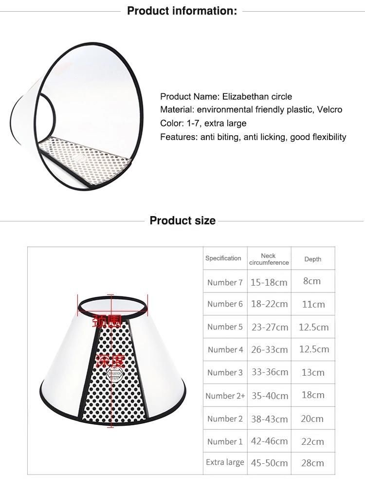 Pet Elizabethan Circle Plastic Collar Pet Dog Recovery Collar