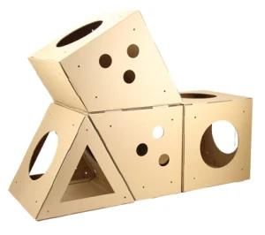 Indoor Cardboard Cat House Multifunction Combined Paper Cat House