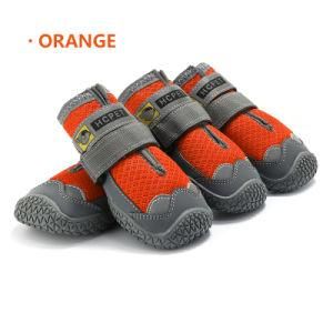 Orange Wear-Resistant, Soft, Hot-Selling, Slip-Resistant, Waterproof Pet Dog Shoes
