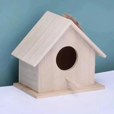 Factory Custom Creative DIY Bird Nest Handmade Solid Wood Bird House Pastoral Style