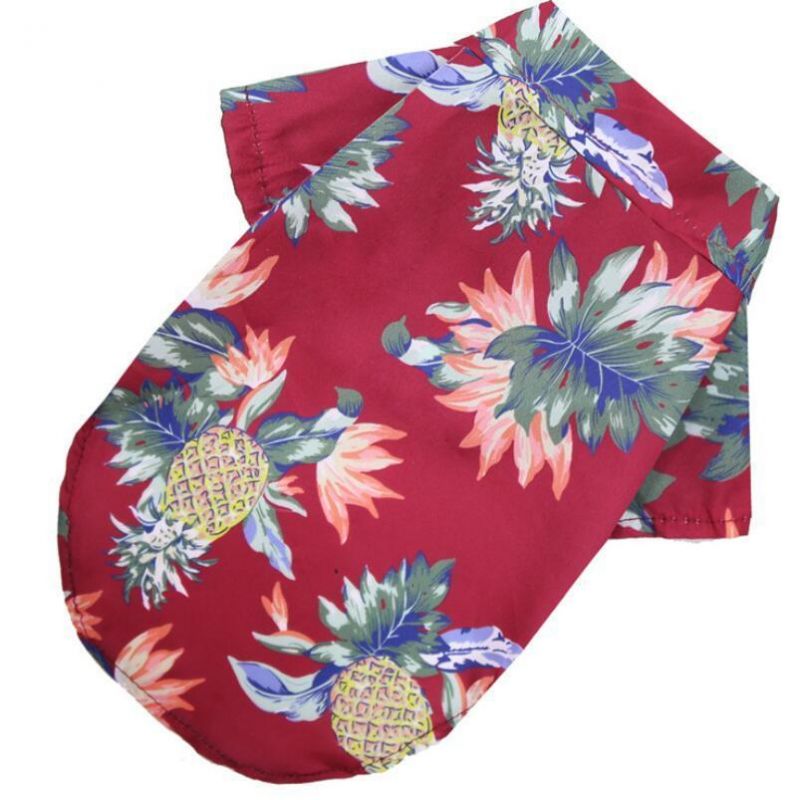 Hawaiian Dog Shirts Aloha Dog Shirt Pet Summer Cool Summer Flower T-Shirt