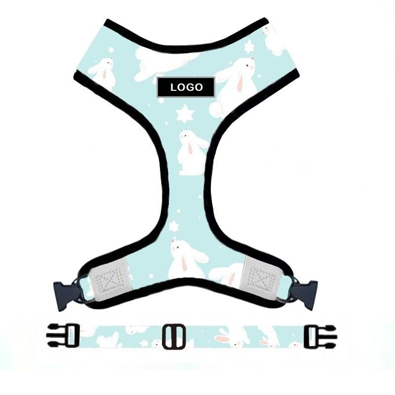Adjustable Pattern Logo Many Sizes Leash Poop Bag Collar a Set Dog Harness