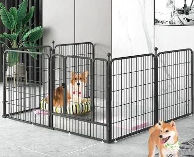 Folding Indoor Outdoor Anti-Rust 6 Panels Dog Exercise Fence Portable Pet Dog Playpen