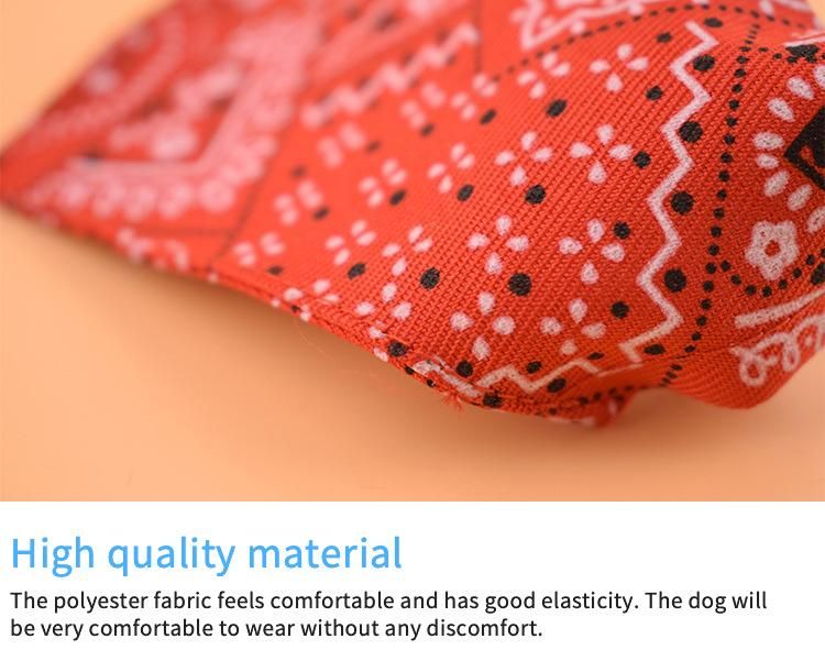 Wholesale Soft 100% Cotton Double Layer Printed Dog Bandana