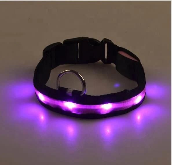 Custom Logo Nylon Rechargeable LED Dog Collar/Pet Toy /Dog Harness/Pet Accessory