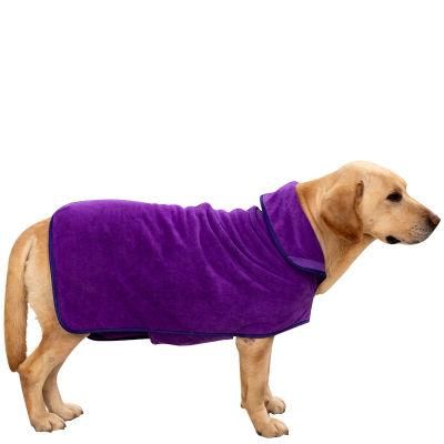 Microfiber Material Fast Drying Super Absorbent Dog Bath Robe