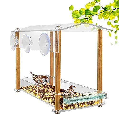 Hot Sale Transparent Acrylic Window Bird Feeder with Cheap Price