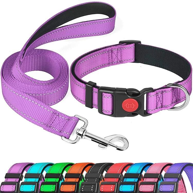 Nylon Reflective Collar Leash Large Dog Explosion-Proof