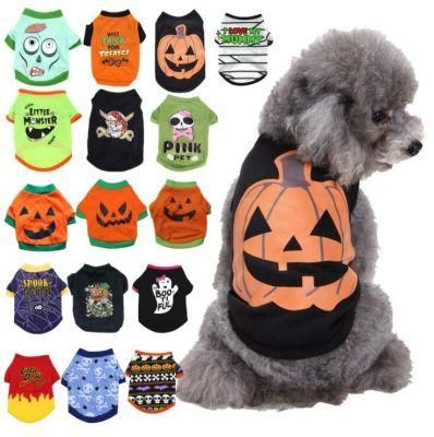 Halloween Dog Shirt Puppy Pet T-Shirt Halloween Ghost Pet Costume