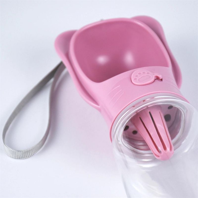 Color Customized Pink Color Portable Pet Water Bottle