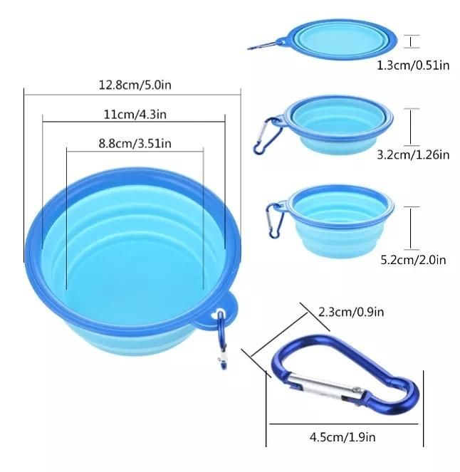 Hot Sale Silicone Folding Portable Travel Collapsible Pet Dog Bowl