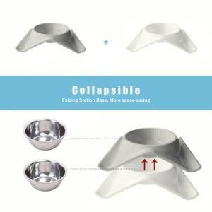 Water Bowls with No-Spill Dog Cat Bowls Stainless Steel Double Dog Food Pet Feeder Bowls for Dogs
