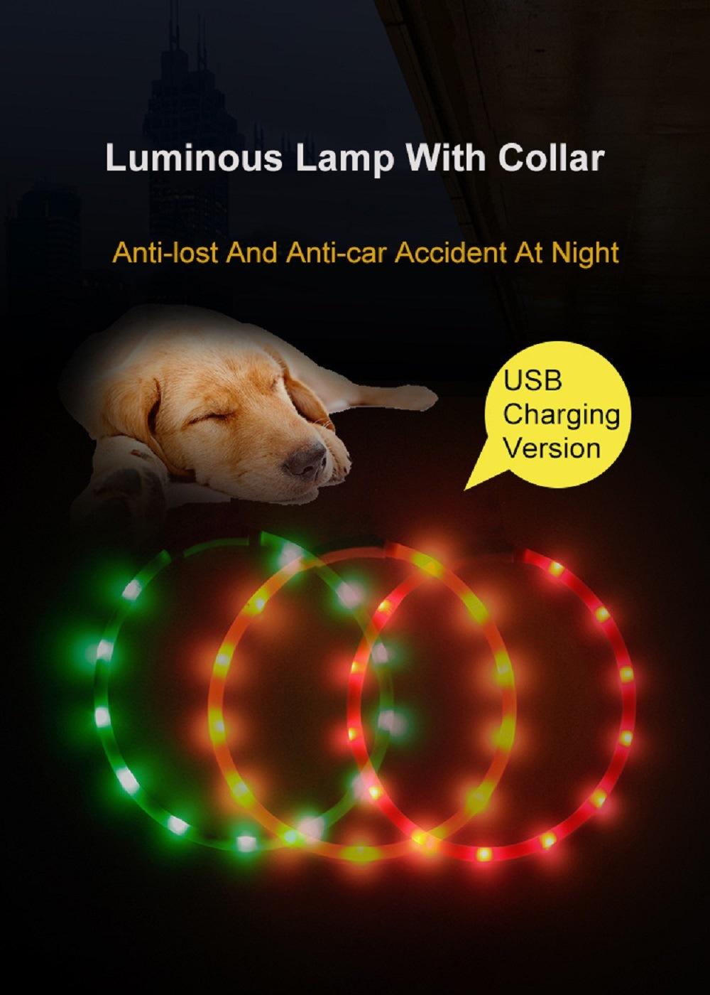 LED Flashing Pet Collar Products Rechargeable Dog Collars