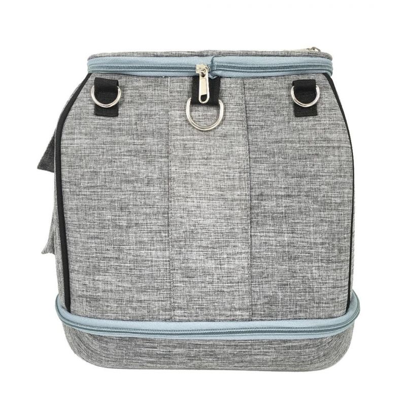 Multifunctional Collapsible Cat Dog Cube Bag Pet Car Booster Seat Hard Bottom Outdoor Carrier
