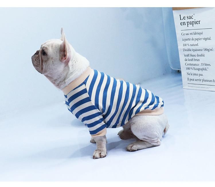 Dog Clothes Summer Spring Winter Autumn Cotton Printed Stripe Pet Dog Clothes for Small Medium Dogs Cats Accessories