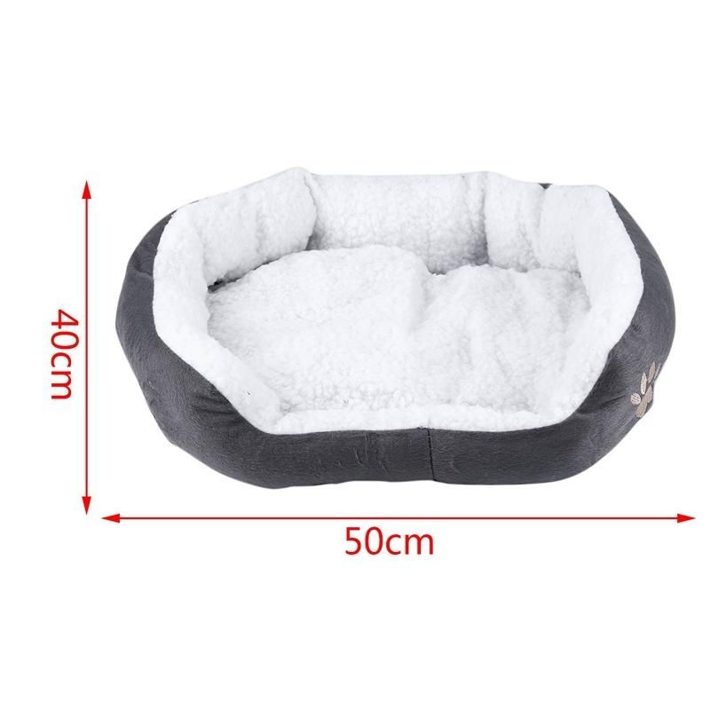 Pet Dog Cat Fleece Warm Bed House Plush Cozy Nest Mat Pad Portable Sleeping Bed