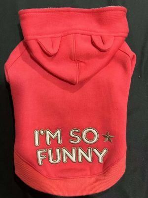 &quot;I Am So Funny&quot; Fleece Winter Worm Puppy Products Dog Clothes Pet Hoodie