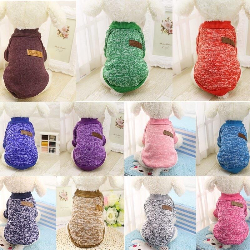 Dog Clothes for Small Dogs Soft Sweater Winter Clothes Classic Pet Outfit