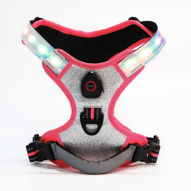 Dog Vest LED USB Rechargeable Adjustable Belt Padded Lightweight Pet Products