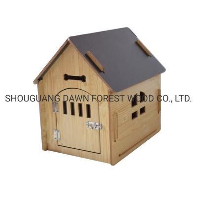 Wooden Teddy with Door Cat Dog House Pet House