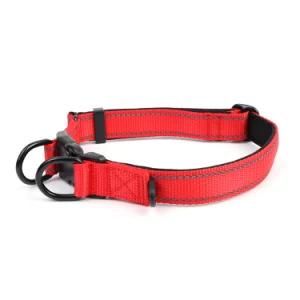 Pet Supply Red Dog Collar Glow-in-The-Dark Adjustable Nylon Pet Collar