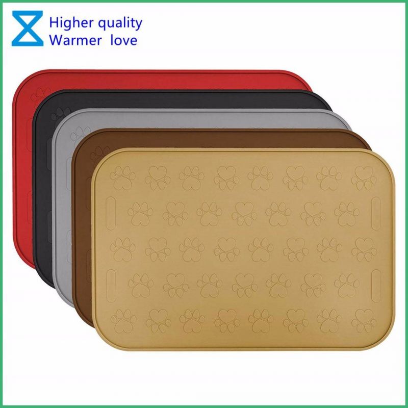 China Factory Providing High Quality Silicone Pet Feeding Mats for Dog Cats